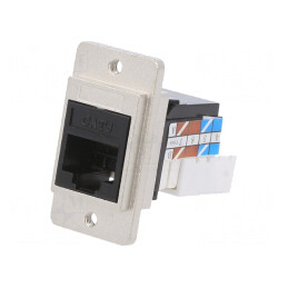 Soclu RJ45 DUALSLIM Cat 6a Metal 8p8c IDC 29mm | Electronic-mag.ro | Componente Electronice