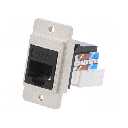 Soclu RJ45 DUALSLIM Cat 6a Metal 8p8c IDC 29mm | Electronic-mag.ro | Componente Electronice