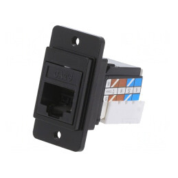 Soclu RJ45 DualSlim Cat6a 8p8c IDC Metalic | Electronic-mag.ro | Componente Electronice