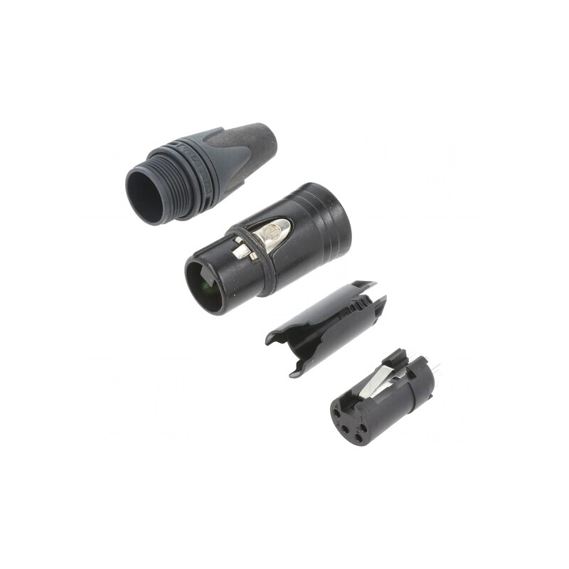 Mufă XLR 4-Pin Mamă pe Cablu | Electronic-mag.ro | Componente Electronice