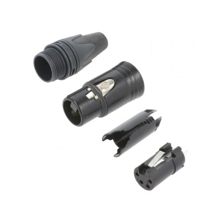 Mufă XLR 4-Pin Mamă pe Cablu | Electronic-mag.ro | Componente Electronice