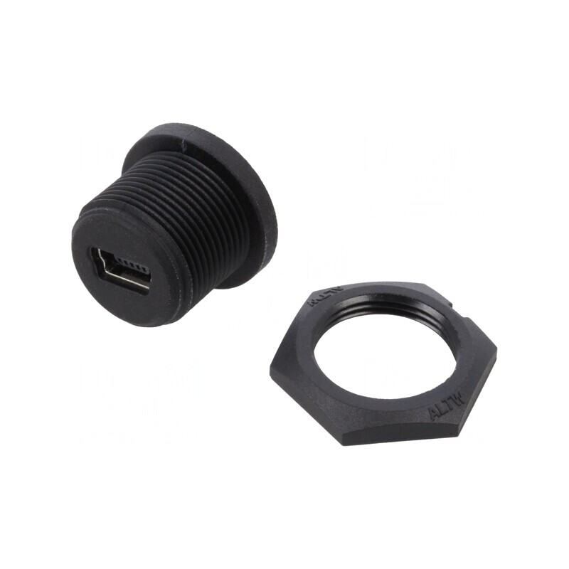 Soclu USB B Mini Montare Panou Înșurubare THT Drept | Electronic-mag.ro | Componente Electronice Soclu USB B Mini Montare Panou Înșurubare THT Drept | Electronic-mag.ro | Componente Electronice