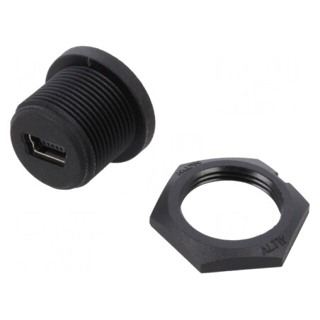 Soclu USB B Mini Montare Panou Înșurubare THT Drept | Electronic-mag.ro | Componente Electronice