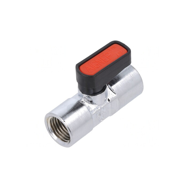 Robinet mecanic cu bilă max 20 bar alamă nichelată | Electronic-mag.ro | Componente Electronice