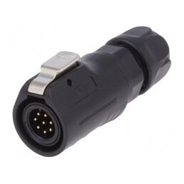 Mufă Circulară 12mm 8-Pin Aurită 3A | Electronic-mag.ro | Componente Electronice