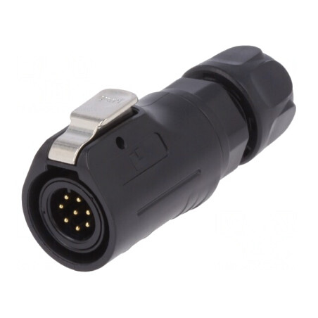 Mufă Circulară 12mm 8-Pin Aurită 3A | Electronic-mag.ro | Componente Electronice