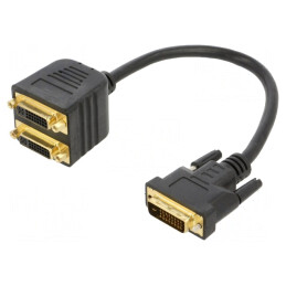 Adaptor DVI-D la DVI-I 0,3m Negru | Electronic-mag.ro | Componente Electronice