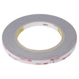 Bandă de fixare acrilică gri 9mm x 5,5m | Electronic-mag.ro | Componente Electronice