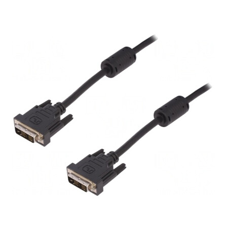 Cablu DVI-D 5m Negru 30AWG | Electronic-mag.ro | Componente Electronice