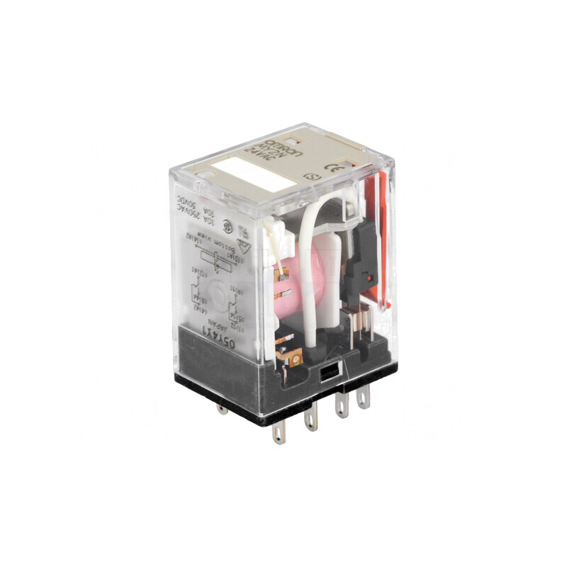 Releu Electromagnetic DPDT 24VAC 10A | Electronic-mag.ro | Componente Electronice