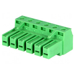 Regletă de conexiuni deconectabilă 7,62mm 6 piste drept mufă | Electronic-mag.ro | Componente Electronice