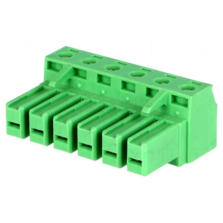 Regletă de conexiuni deconectabilă 7,62mm 6 piste drept mufă | Electronic-mag.ro | Componente Electronice