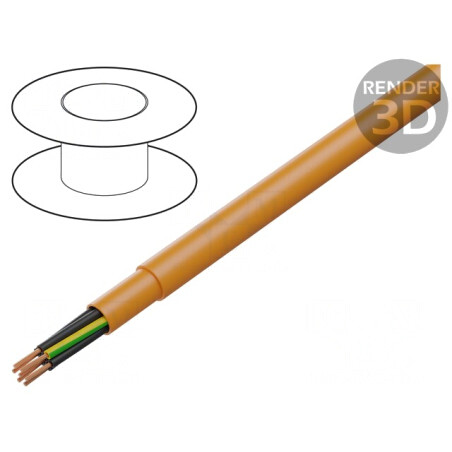 Cablu PUR-ORANGE-JZ 7G1,5mm2 Neecranat 300/500V | Electronic-mag.ro | Componente Electronice