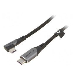 Cablu USB-C 2m Negru 100W | Electronic-mag.ro | Componente Electronice