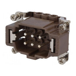 Conector HDC tată 6 PE 16A 500V 180° | Electronic-mag.ro | Componente Electronice