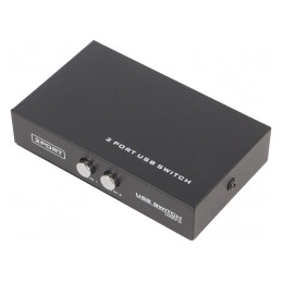 Hub USB 2.0 Negru cu 2 Porturi USB A și B | Electronic-mag.ro | Componente Electronice