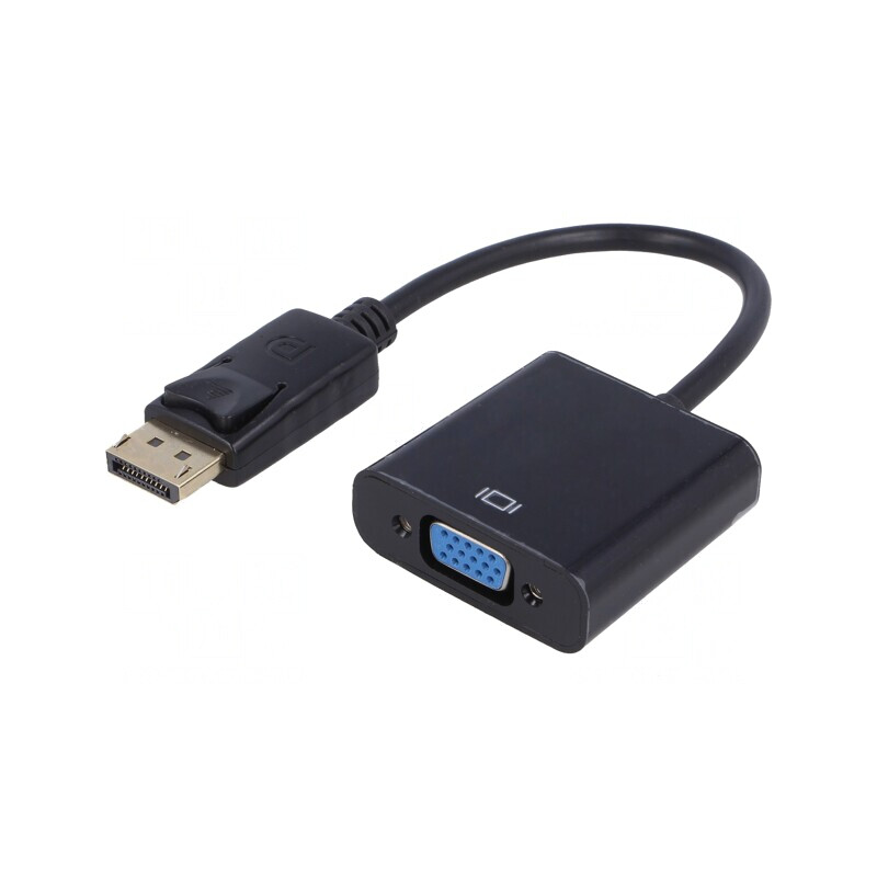 Convertor D-Sub 15pin HD la DisplayPort 0,15m Negru | Electronic-mag.ro | Componente Electronice