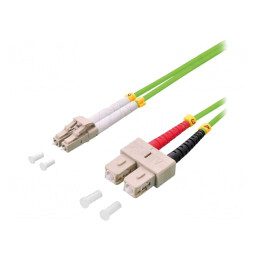 Cablu Patch Fibră OM5 LC/UPC-SC/UPC 0,5m Verde