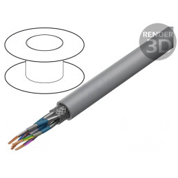 Cablu PVC Gri 5x2x0,25mm2 500V Autostingere | Electronic-mag.ro | Componente Electronice