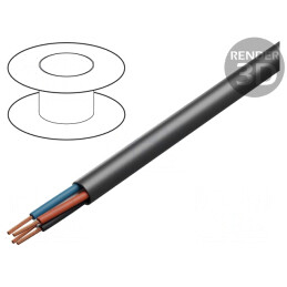Cablu Difuzor 4x2,5mm OFC Negru Neecranat