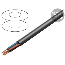 Cablu Difuzor 4x2,5mm OFC Negru Neecranat | Electronic-mag.ro | Componente Electronice