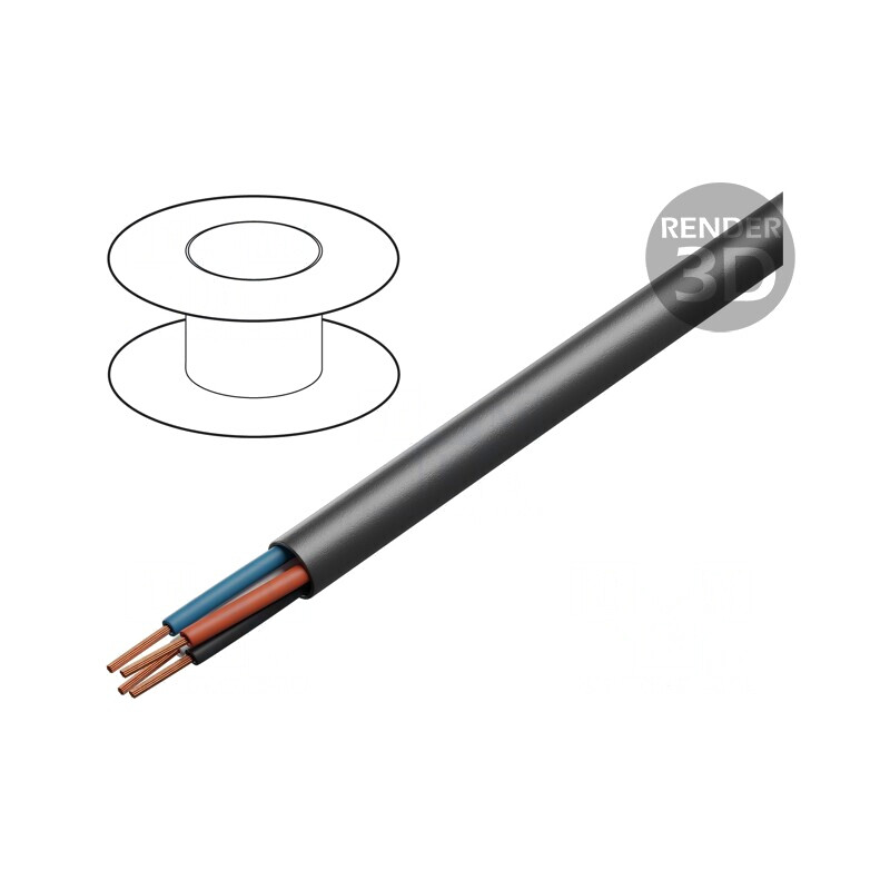 Cablu Difuzor 4x2,5mm OFC Negru Neecranat | Electronic-mag.ro | Componente Electronice