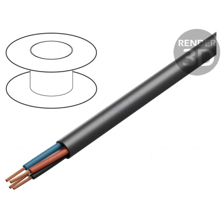 Cablu Difuzor 4x2,5mm OFC Negru Neecranat | Electronic-mag.ro | Componente Electronice