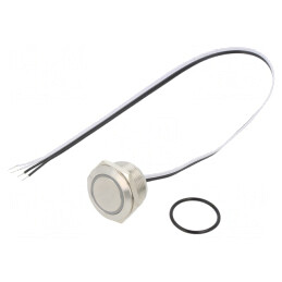 Comutator anti-vandalism SPST-NO IP65 22mm 50mA 24V | Electronic-mag.ro | Componente Electronice