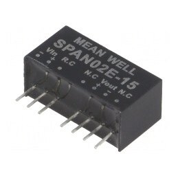 Convertor DC/DC 2W 4.5-9V la 15V 134mA SIP8 | Electronic-mag.ro | Componente Electronice