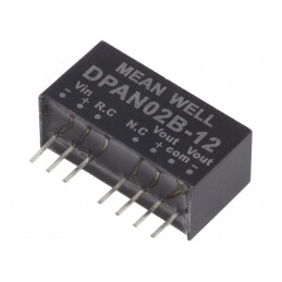 Convertor DC/DC 2W 18-36V la 12V/-12V SIP8 | Electronic-mag.ro | Componente Electronice