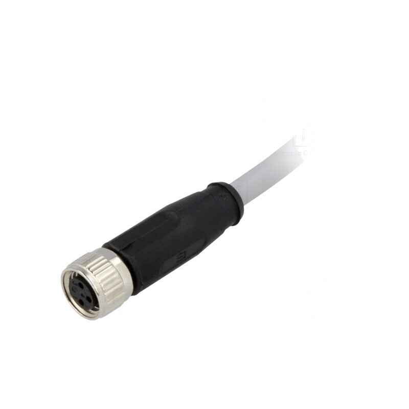 Conector M8 Mamă 3 PIN cu Cablu 2m PVC | Electronic-mag.ro | Componente Electronice