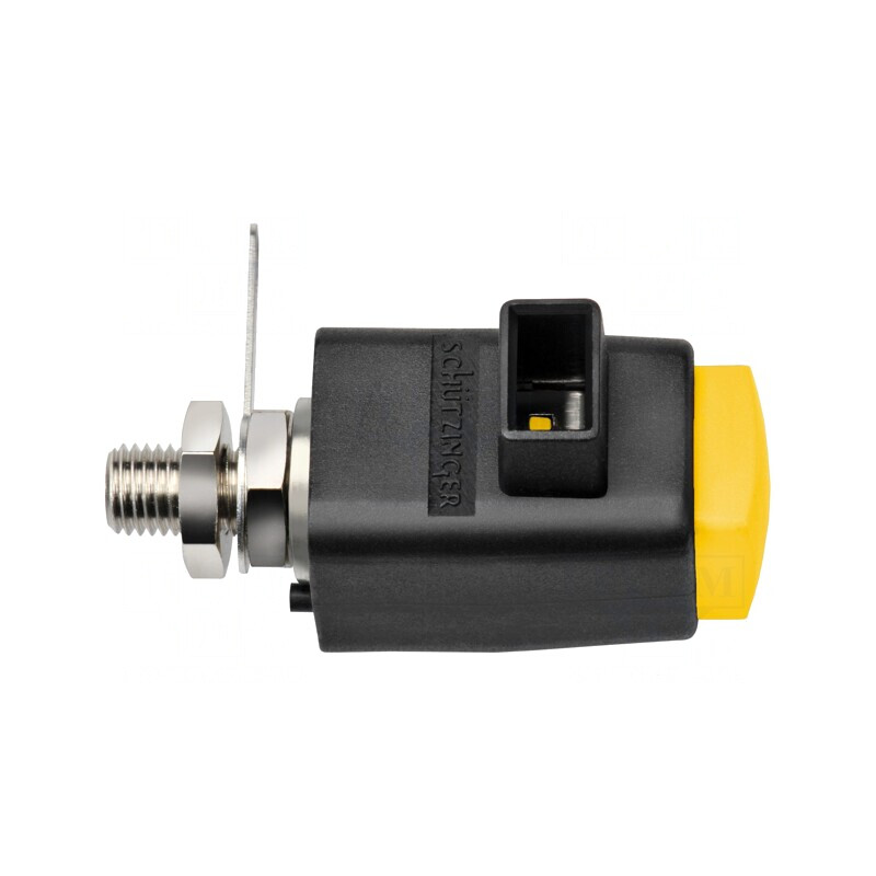 Clemă de laborator galbenă 300V 16A 29mm | Electronic-mag.ro | Componente Electronice