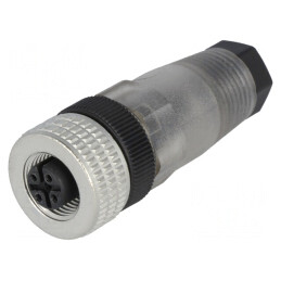 Mufă M12 4 pini mamă IP67 pe cablu | Electronic-mag.ro | Componente Electronice