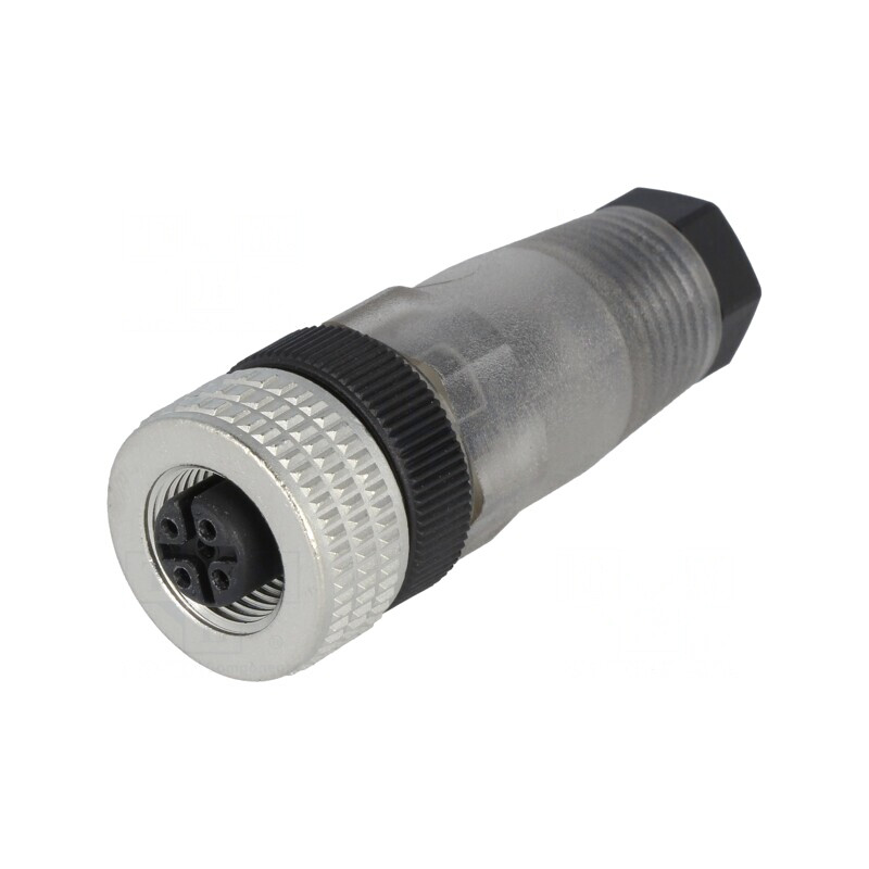 Mufă M12 4 pini mamă IP67 pe cablu | Electronic-mag.ro | Componente Electronice