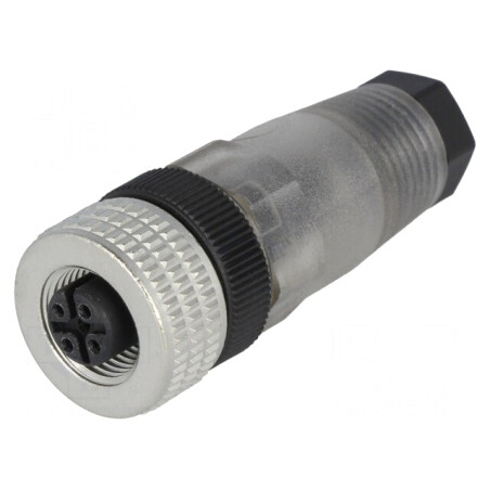 Mufă M12 4 pini mamă IP67 pe cablu | Electronic-mag.ro | Componente Electronice