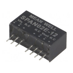 Convertor DC/DC 2W 4.5-9V la 12V 167mA SIP8 | Electronic-mag.ro | Componente Electronice