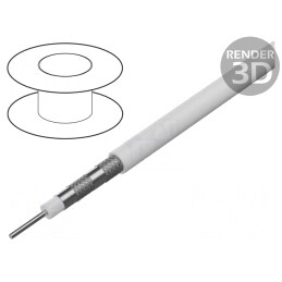 Cablu Coaxial Alb 20m Ø7,2mm | Electronic-mag.ro | Componente Electronice