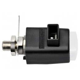 Clemă de laborator albă 300VDC 16A 29mm | Electronic-mag.ro | Componente Electronice