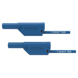 Cablu de măsurare 16A mufă banană 4 mm dublu | Electronic-mag.ro | Componente Electronice