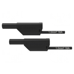 Cablu de măsurare 16A mufă banană 4 mm | Electronic-mag.ro | Componente Electronice