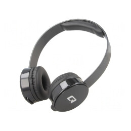 Căști Over-Ear cu Microfon Negru Jack 3,5mm 1,2m | Electronic-mag.ro | Componente Electronice