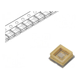 LED; UV-C; 3535; 120°; 250mA; λd: 265÷285nm; 4,2÷6,7V; SMD