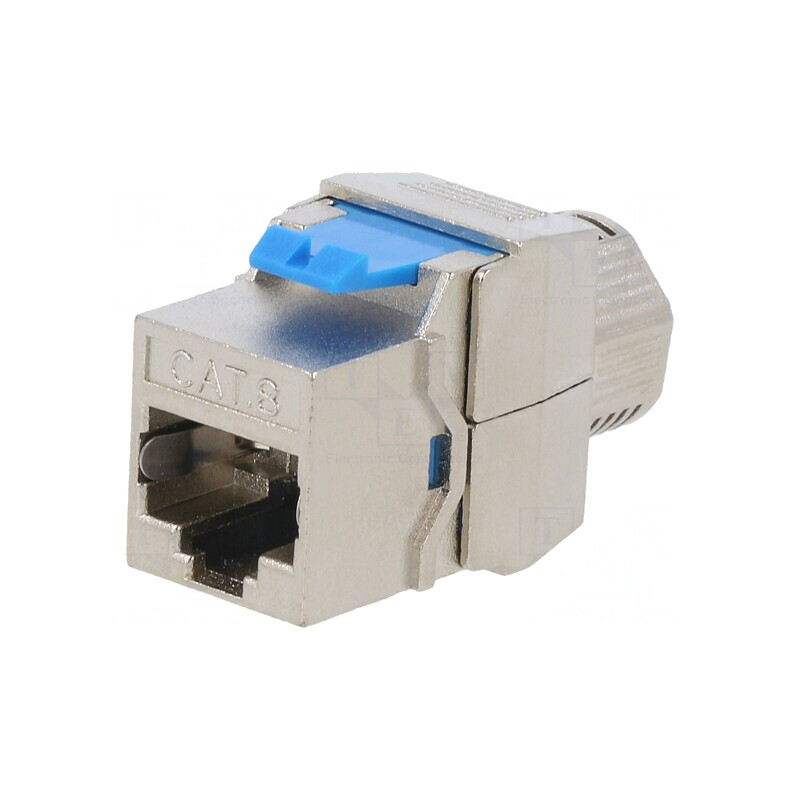 Soclu RJ45 Cat 8.1 Ecranat Keystone PoE 8P8C | Electronic-mag.ro | Componente Electronice