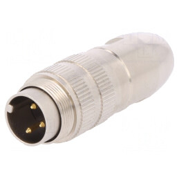 Mufă M16 3 PIN pentru Lipire pe Cablu 250V 5A Drept | Electronic-mag.ro | Componente Electronice