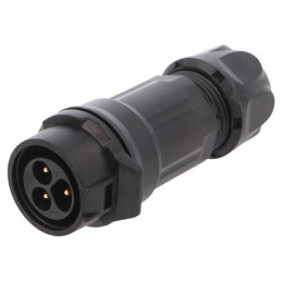 Conector Circular 3 Pin Gold Flash 10A Tată Lipire | Electronic-mag.ro | Componente Electronice