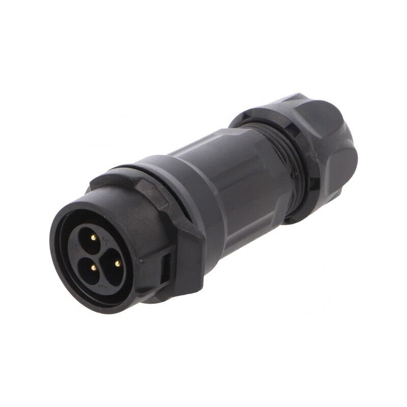 Conector Circular 3 Pin Gold Flash 10A Tată Lipire | Electronic-mag.ro | Componente Electronice