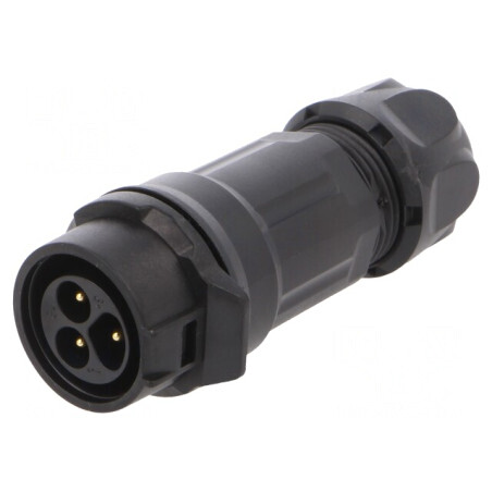Conector Circular 3 Pin Gold Flash 10A Tată Lipire | Electronic-mag.ro | Componente Electronice