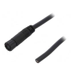 Conector M8 2m 4 Pin  Drept Cu Manșon și Cabluri | Electronic-mag.ro | Componente Electronice