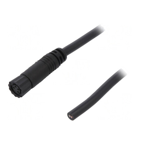 Conector M8 2m 4 Pin  Drept Cu Manșon și Cabluri | Electronic-mag.ro | Componente Electronice