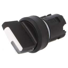 Comutator rotativ 22mm negru 2 poziții | Electronic-mag.ro | Componente Electronice